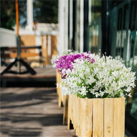 8Bundles Artificial Daffodils Flowers,FakeArtificial Greenery UVResistant(White) - Picture 3 of 9